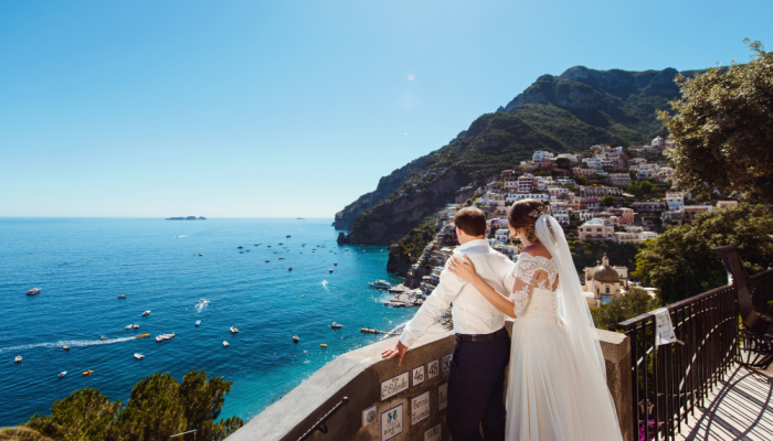 Bridge and groom at Positano wedding