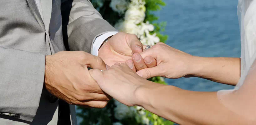 Atrium platinum poolside wedding