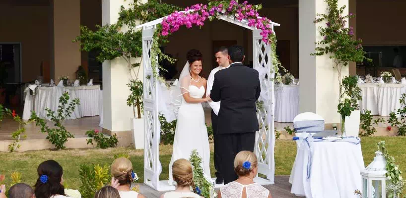 Atrium platinum poolside wedding