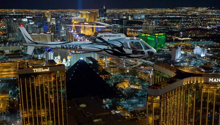 Helicopter at night