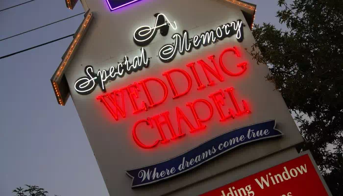 Special Memory Wedding Chapel Sign